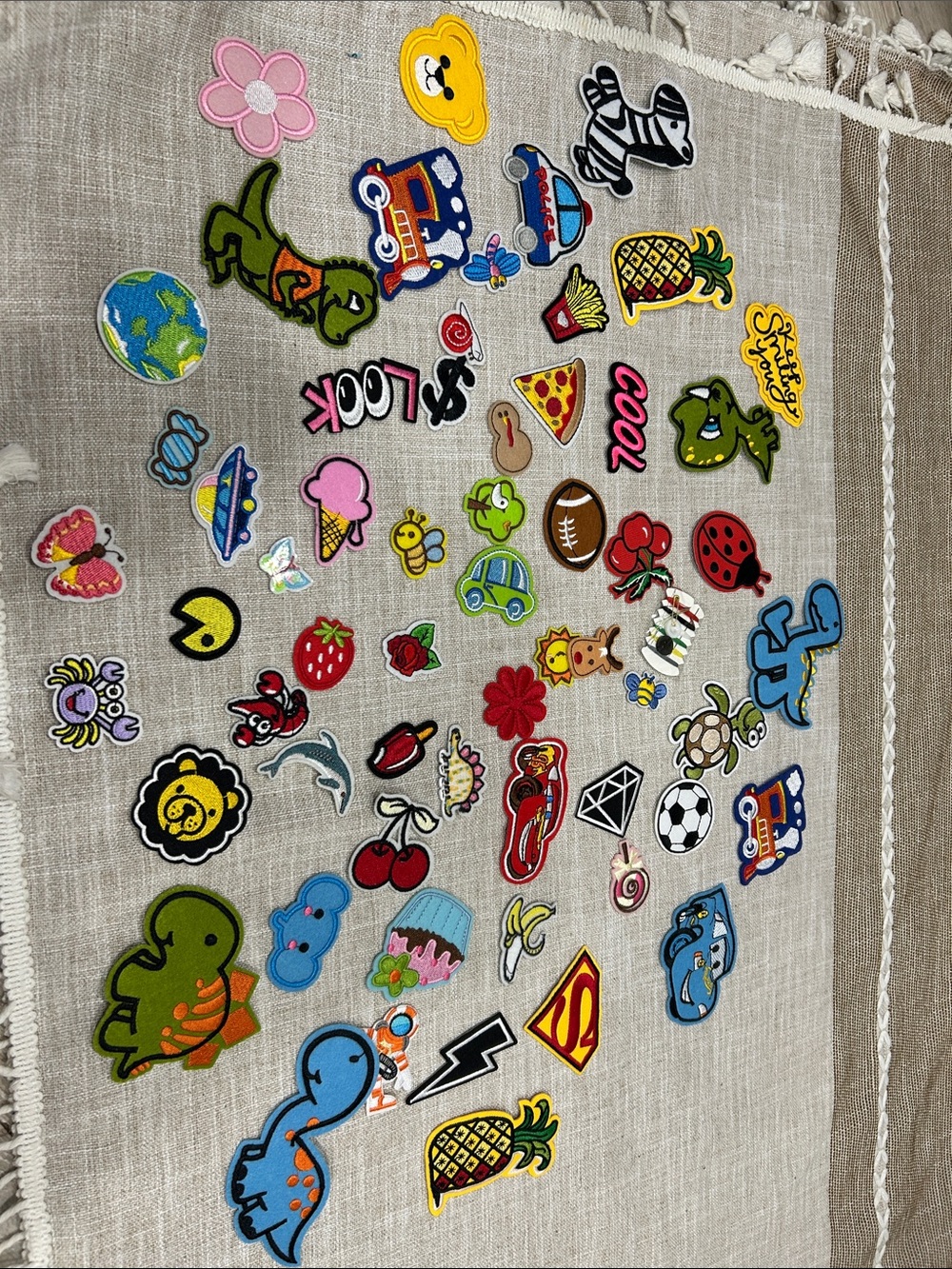 Assorted Kids Iron-On Cartoon Patches - Multicolor